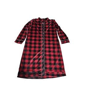 Ashford & Brooks Lounger Sleep ZIP Robe Women's Fleece Long Sleeve Nightgown XL